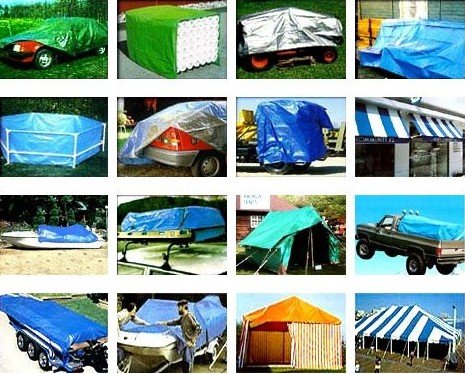 190gsm finished blue/white tarpaulin tarp ready mede product