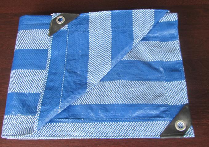 blue/white pe plastic in roll,stripe tarpaulin