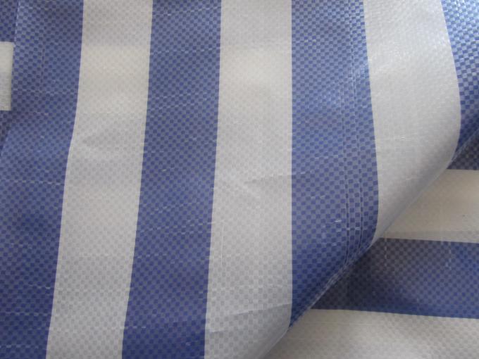 blue/white pe plastic in roll,stripe tarpaulin