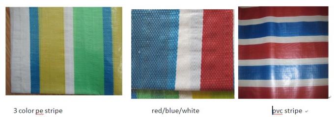 90gs-170gsm blue/ white/red stripe airfreight pe tarpaulin,packing material