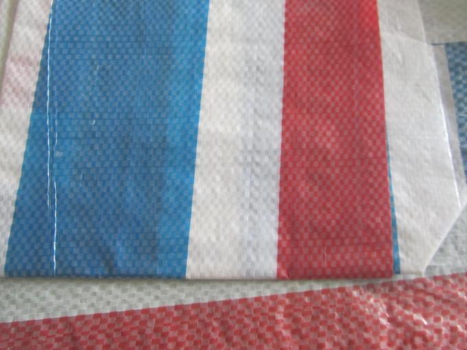 90gs-170gsm blue/ white/red stripe airfreight pe tarpaulin,packing material