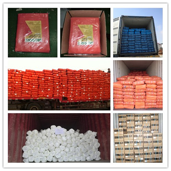 Anti-UV waterproof orange color 140grams polyethylene tarps/tarpaulin fabric