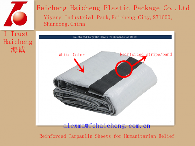 Reinforced Plastic Tarpaulin Plastic Sheets/Rolls on UN/MSF/IFRC specifications