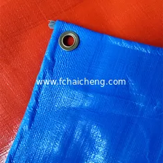 Philippines market 300gsm Waterproof Rainfroof Blue Orange PE Tarpaulin Sheet