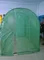 arched garden greenhouse, steel pipe tube frame +140gsm green leno tarp cover, 1.8x2.4m