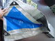160gsm blue color plastic tarpaulins with matel eyelets reinforced corners