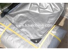 silver color pe tarpaulin poly tarp, reinforced 200g/sqm poly tarp cover