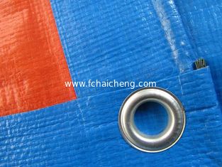 ready made pe tarpaulin fabric with rope and eyelet,laminated woven fabric tarpaulin