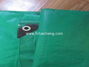 green pe tarpaulin with corner reinforced