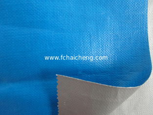 blue /silver laminated heavy duty pe tarpaulin fabric
