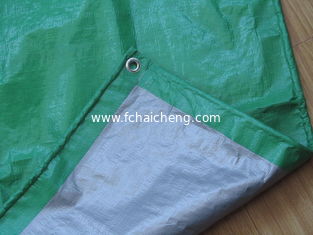 200gsm silver/green canvas tarpaulin