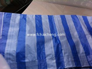 the most popular pe tarpaulin sheet bule white strip