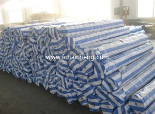 blue/white pe plastic in roll,stripe tarpaulin