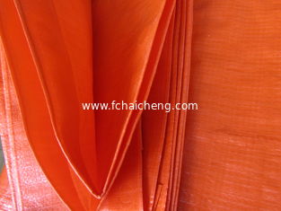 orange color Ready-made waterproof  PE tarpaulin sheet