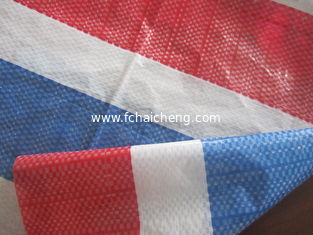 90gs-170gsm blue/ white/red  stripe airfreight pe tarpaulin,packing material