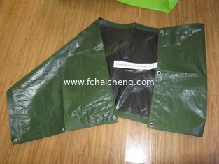 cheaper price black fabric with colored lamination pe tarpaulin custom made small size