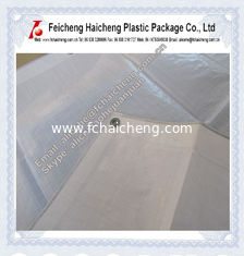 white color plastic high tear pe woven fabric tarpaulin sheet