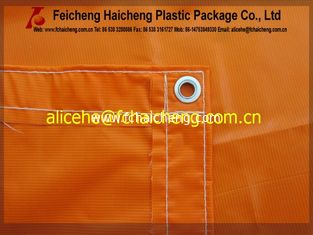 orange pvc coated canvas tarpaulin truck cover