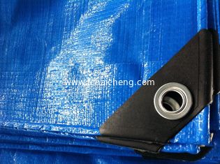 160gsm blue color plastic tarpaulins with matel eyelets reinforced corners