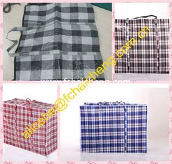 PP Woven fabric material plaid tarpaulin bags/shopper bag material