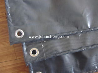 grey color pvc coated tarpaulin fumigation