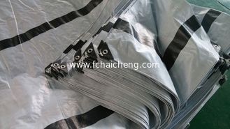 170gsm with reinforced 6 bands  PE tarpaulin sheet  for temporary shelter
