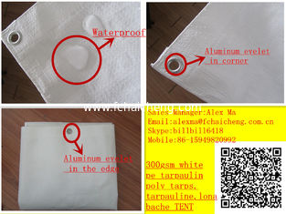 300gsm uv treatment white heavy duty pe tarpaulins