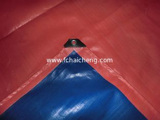 180gsm orange/blue color PE Tarpaulin, eyelets tarpaulin sheet, waterproof protective cove