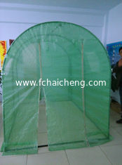 arched garden greenhouse, steel pipe tube frame +140gsm green leno tarp cover, 1.8x2.4m