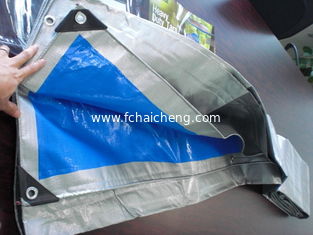 160gsm blue color plastic tarpaulins with matel eyelets reinforced corners