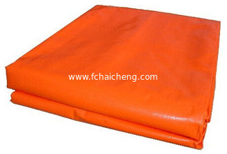 virgin material orange woven fabric poly tarp