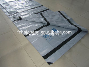 170gsm white color relief tarp with 6 pieces reinforced bands for United Nations