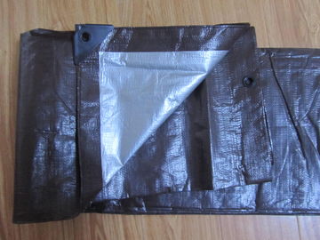 silver/brown heavy duty tarpaulin cover waterproof log storage cover