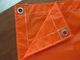 300gsm flame retardant orange pvc tarpaulin to Dubai Qatar Market