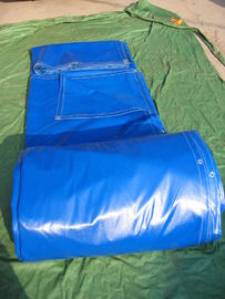 9x18m quality 550gsm pvc tarpaulins with reeving tabs