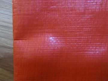 Orange color HDPE Woven Ready tarpaulin both side with LDPE