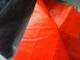 Orange color HDPE Woven Ready tarpaulin both side with LDPE