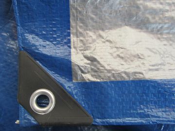 hdpe tarpaulin size 30' X 30' with aluminium eyelets