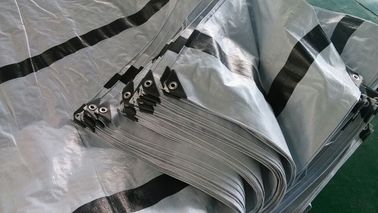 170gsm with reinforced 6 bands  PE tarpaulin sheet  for temporary shelter