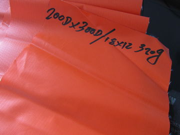 200D*300D /18*12 / 300G/SQ.M / Orange color PVC laminated tarpaulin sheet