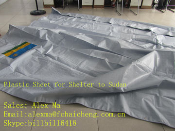 white reinforced tarpaulin sheet family tent