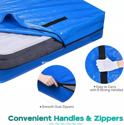 Heavy Duty Tarp Reusable Mattress Storage Bag Easy Carrier Mattress Moving Bag Cover