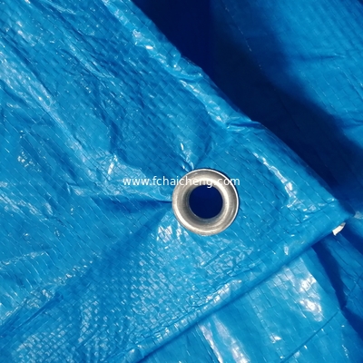 large size water-proof tarpaulin blue woven polyethylene eyelets sheet